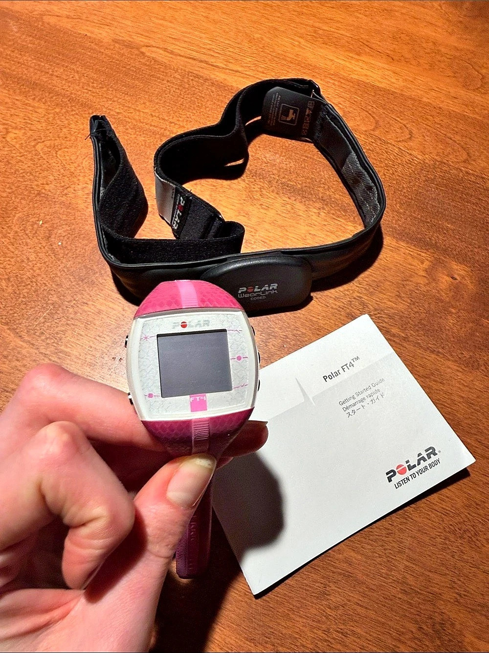 Polar FT4 Pink Heart Rate Monitor Set